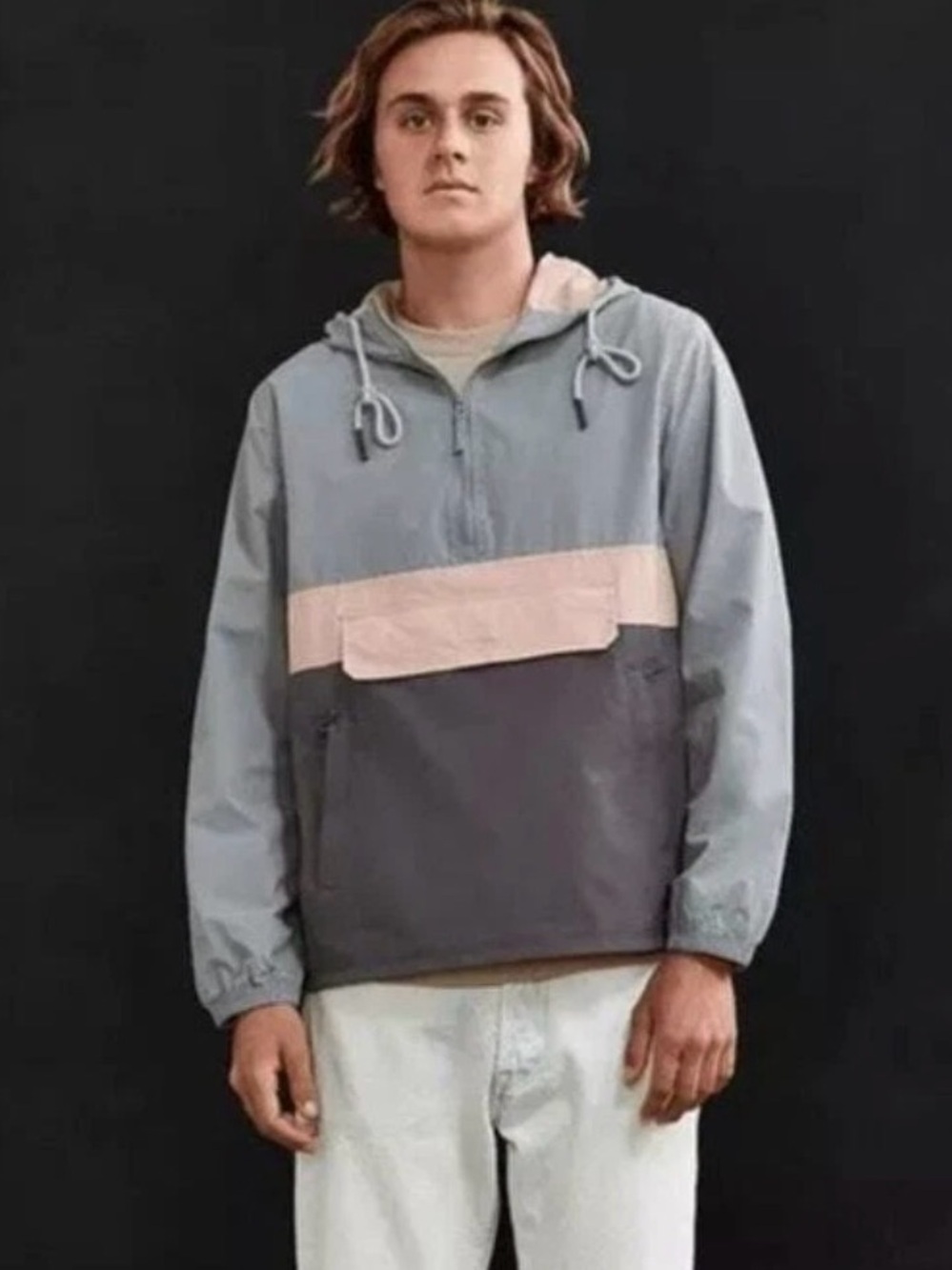 CPO Provisions pink and gray windbreaker | men's XS